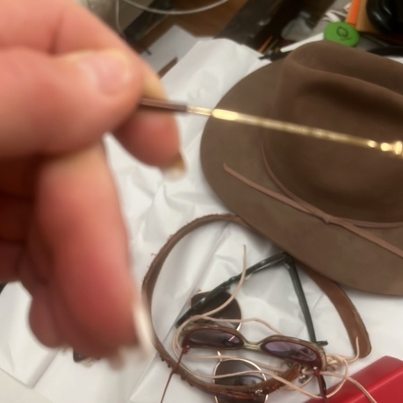 Ray-Ban Highstreet Aviator Pilot Sunglasses Logo Gold Frame Brown Gradient Lens - Picture 2 of 4